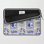 Blue summer vacation patchwork art pattern Laptop Sleeve Gallery Image 2