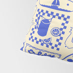 Blue summer vacation patchwork art pattern Pillow Sham Gallery Image 4