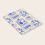 Blue summer vacation patchwork art pattern Notebook Gallery Image 2