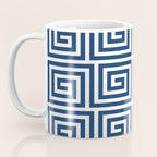 Greek Key Pattern 125 Navy Blue Coffee Mug Gallery Image 3