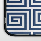 Greek Key Pattern 125 Navy Blue Laptop Sleeve Gallery Image 3