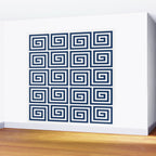 Greek Key Pattern 125 Navy Blue Wall Mural Gallery Image 2