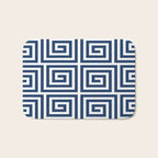 Greek Key Pattern 125 Navy Blue Bath Mat Gallery Image 1