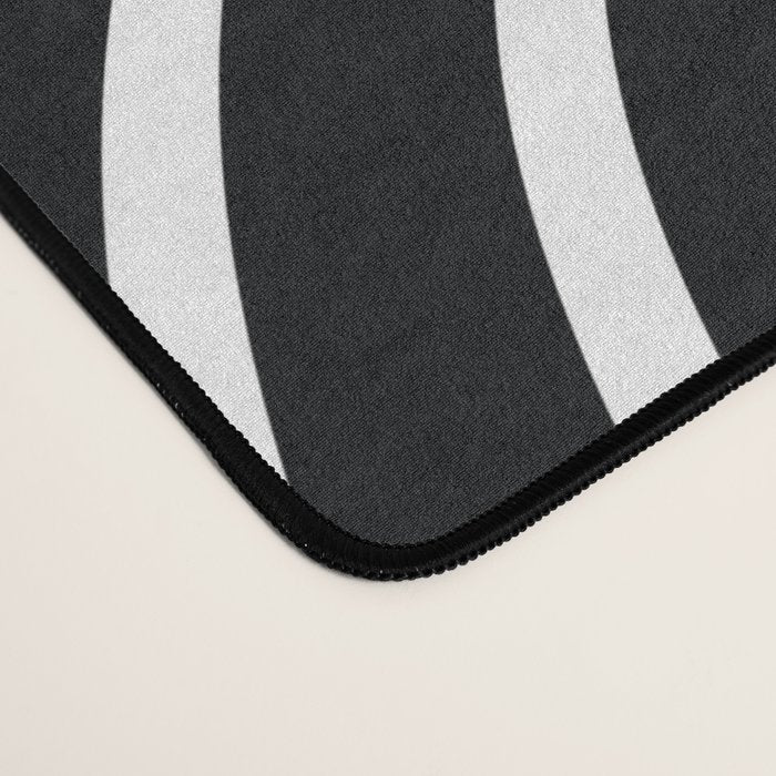 Mid Century Modern Geometric 191 in White and Black Desk Mat Gallery Image 4