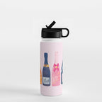 Champagne Bottles - Pink Ver. Water Bottle Gallery Image 1