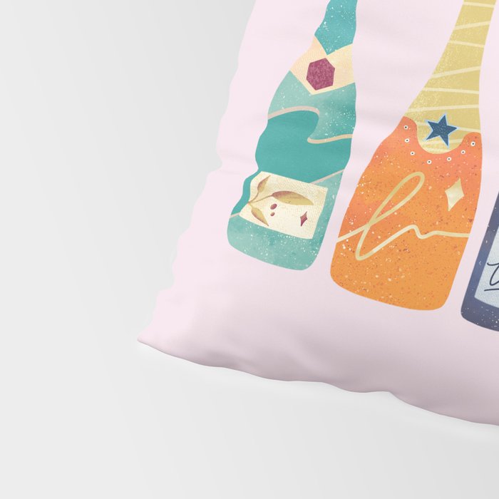 Champagne Bottles - Pink Ver. Pillow Sham Gallery Image 4