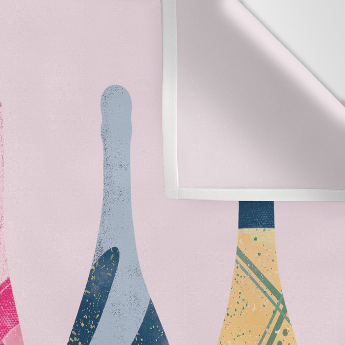 Champagne Bottles - Pink Ver. Wall Tapestry Gallery Image 3