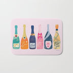 Champagne Bottles - Pink Ver. Bath Mat Gallery Image 1