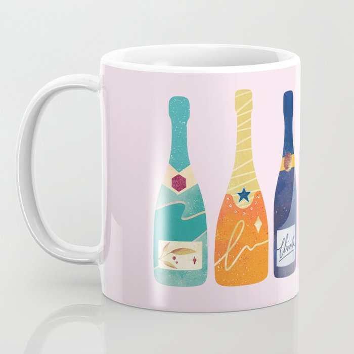 Champagne Bottles - Pink Ver. Coffee Mug Gallery Image 3