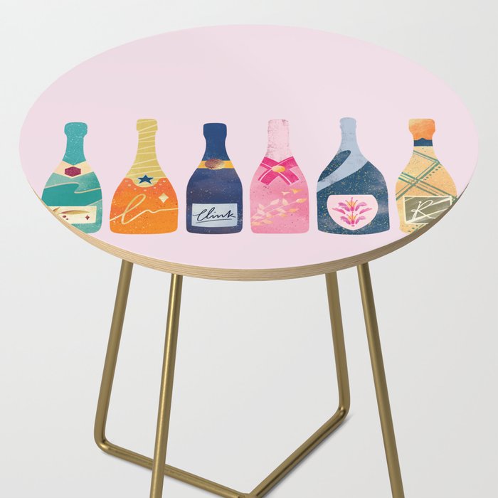 Champagne Bottles - Pink Ver. Side Table Gallery Image 2