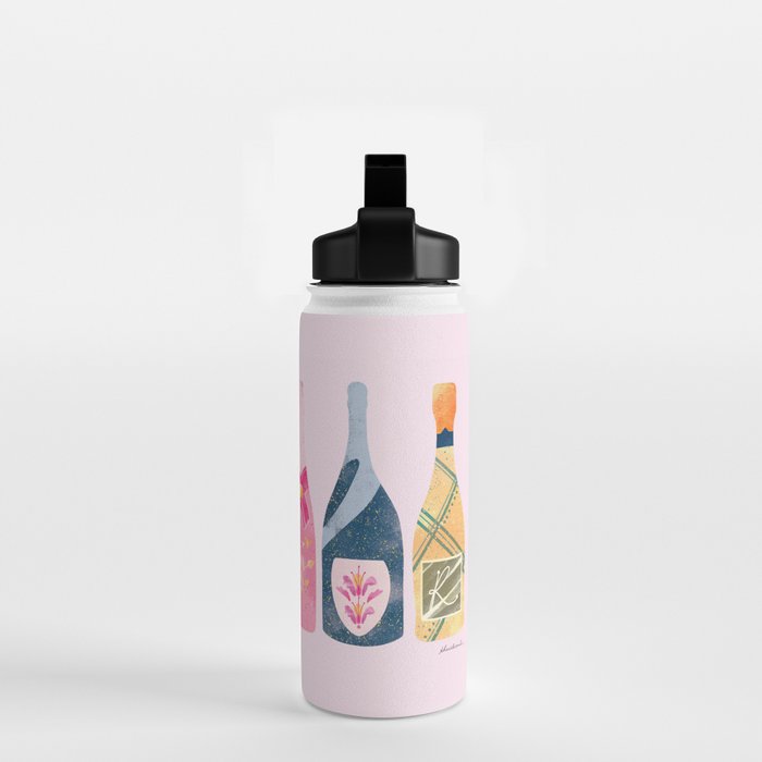 Champagne Bottles - Pink Ver. Water Bottle Gallery Image 2