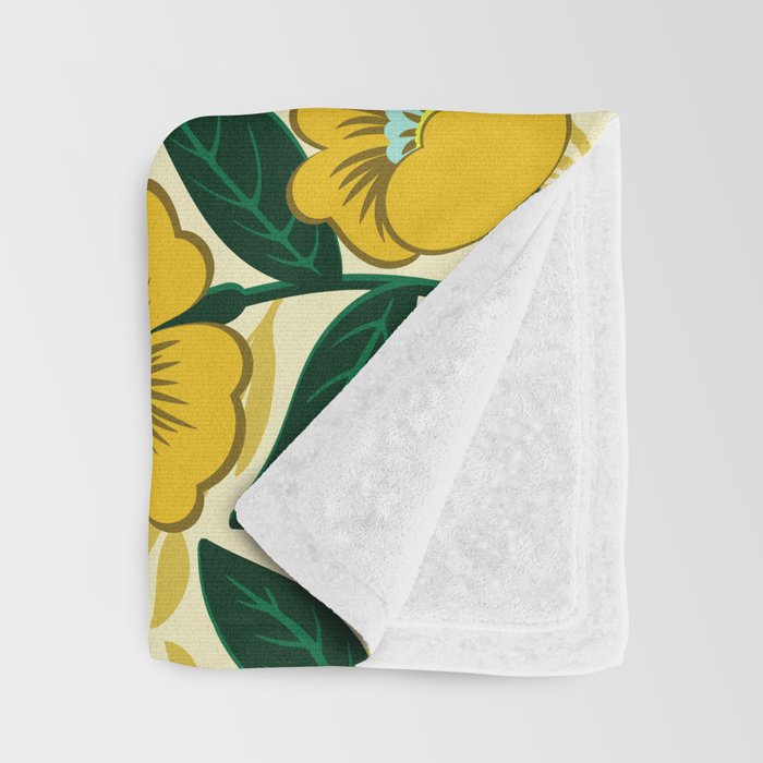 Yellow flower garden Throw Blanket Gallery Image 3