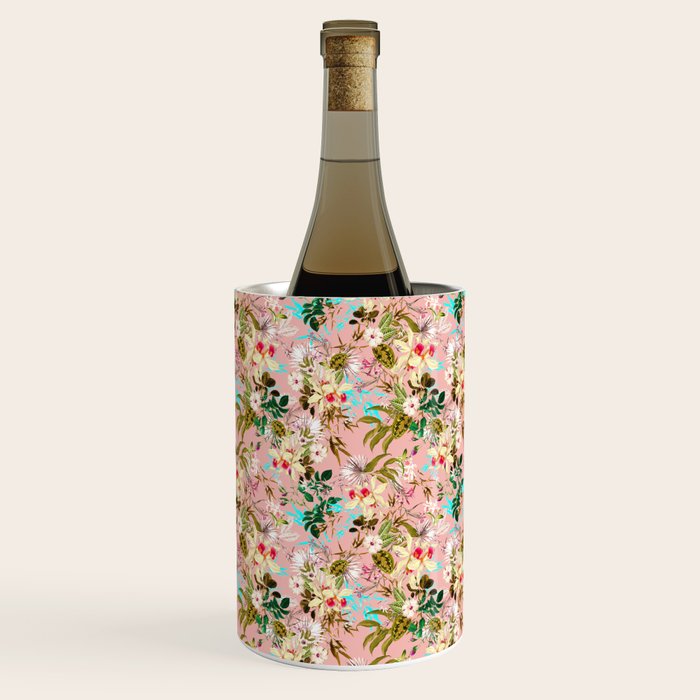 Gardenia | Vintage Botanical Nature Pattern | Blush Boho Plants Garden Floral Wine Chiller Gallery Image 1