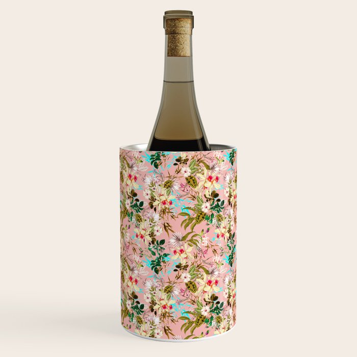 Gardenia | Vintage Botanical Nature Pattern | Blush Boho Plants Garden Floral Wine Chiller Gallery Image 3