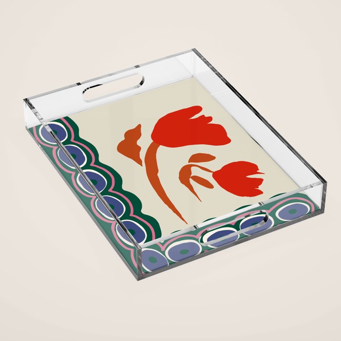 Flora Harmony Acrylic Tray Gallery Image 1