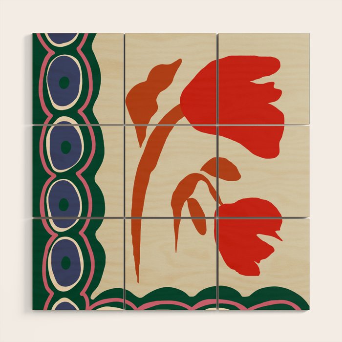 Flora Harmony Wood Wall Art Gallery Image 1