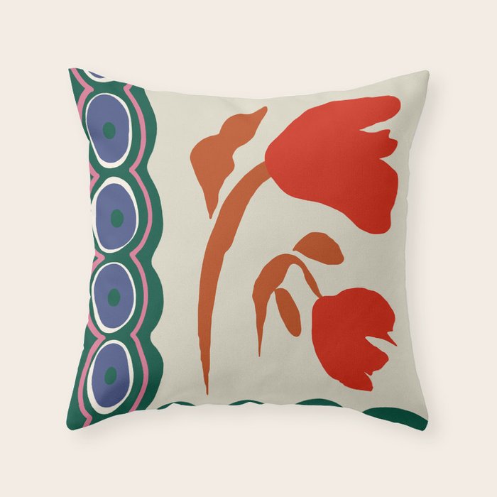Flora Harmony Throw Pillow Gallery Image 6