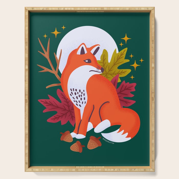 Red Fox - Crepuscular Critters Serving Tray Gallery Image 1