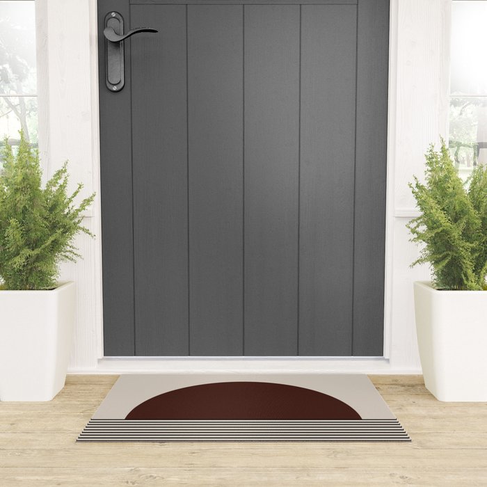 Sunrise Sunset III - Deep Red Welcome Mat Gallery Image 3