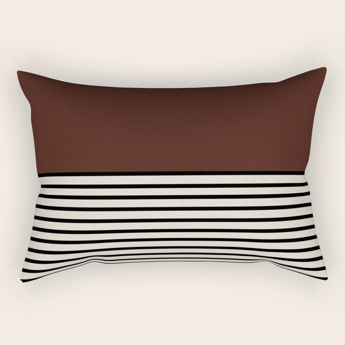 Sunrise Sunset III - Deep Red Rectangular Pillow Gallery Image 1