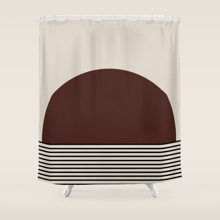Sunrise Sunset III - Deep Red Shower Curtain Gallery Image 1