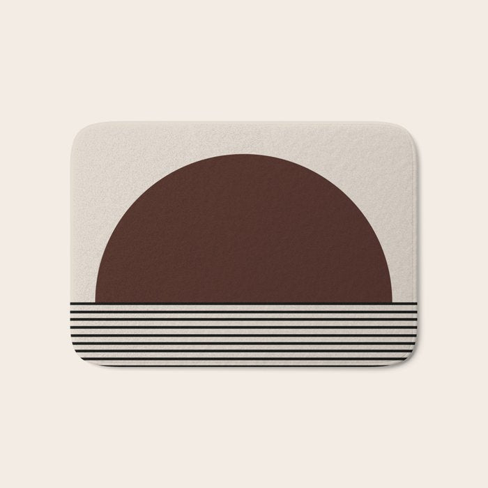Sunrise Sunset III - Deep Red Bath Mat Gallery Image 1