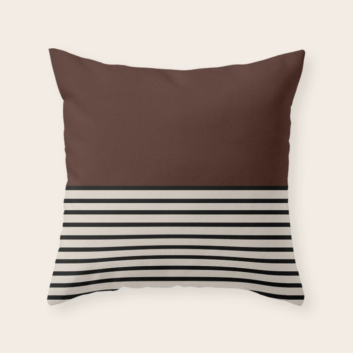 Sunrise Sunset III - Deep Red Throw Pillow Gallery Image 6