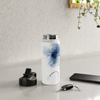 Blue Watercolor Poppies #2 Water Bottle Gallery Image 5