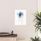 Blue Watercolor Poppies #2 Poster Gallery Image 2