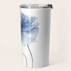 Blue Watercolor Poppies #2 Travel Mug Gallery Image 2