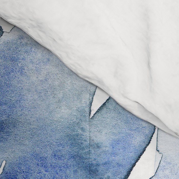 Blue Watercolor Poppies #2 Comforter Gallery Image 4
