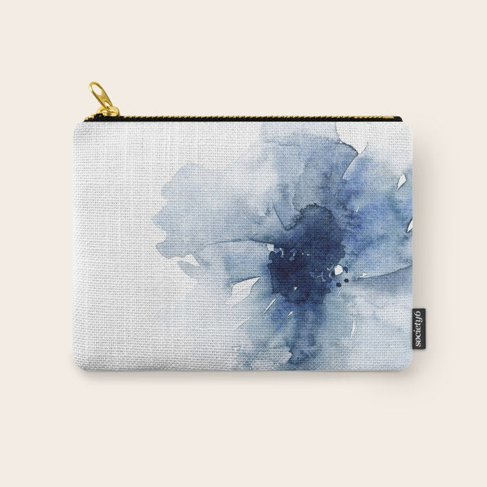 Blue Watercolor Poppies #2 Carry All Pouch Gallery Image 1