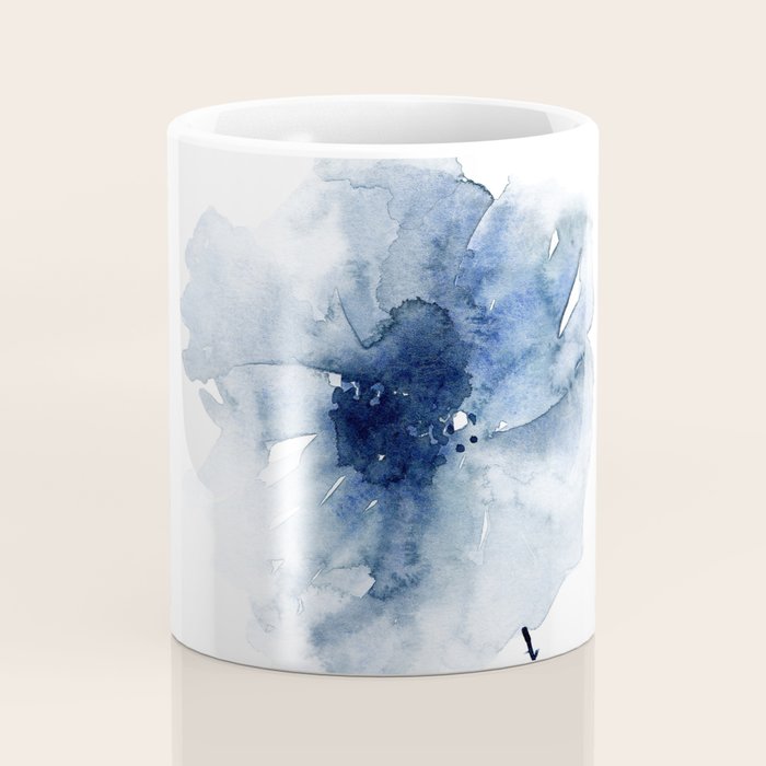 Blue Watercolor Poppies #2 Coffee Mug Gallery Image 4