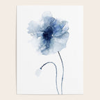 Blue Watercolor Poppies #2 Poster Gallery Image 4