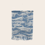 just sharks cobalt denim Wall Hanging Gallery Image 1