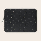 Southwestern Symbolic Pattern in Black & Cream Laptop Sleeve Gallery Image 1