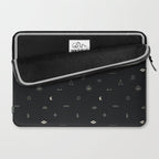 Southwestern Symbolic Pattern in Black & Cream Laptop Sleeve Gallery Image 2