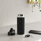 Southwestern Symbolic Pattern in Black & Cream Water Bottle Gallery Image 4