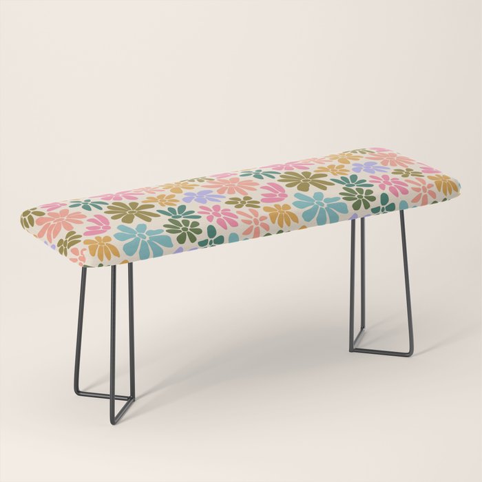 Retro Daisies - Rainbow Fun Bench Gallery Image 1
