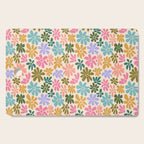 Retro Daisies - Rainbow Fun Cutting Board Gallery Image 1