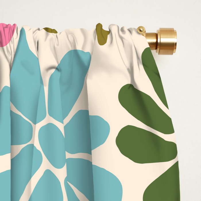 Retro Daisies - Rainbow Fun Window Curtain Gallery Image 2