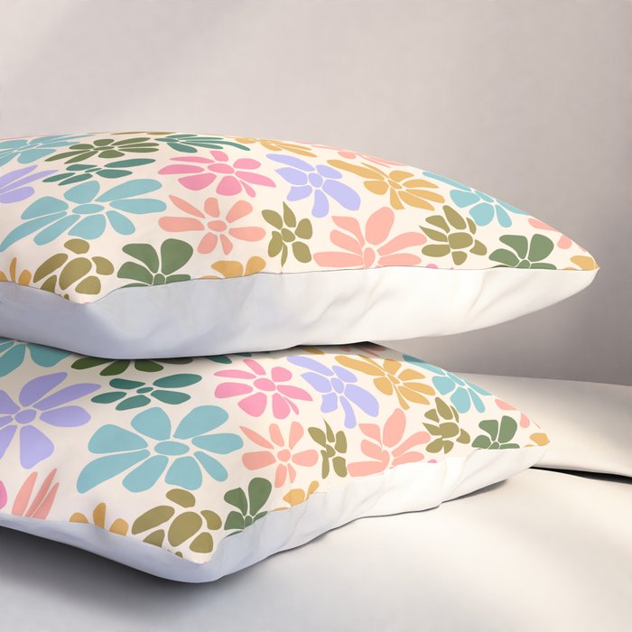 Retro Daisies - Rainbow Fun Pillow Sham Gallery Image 3