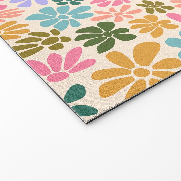 Retro Daisies - Rainbow Fun Welcome Mat Gallery Image 2