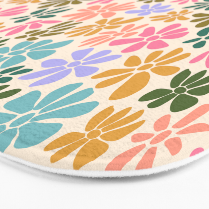 Retro Daisies - Rainbow Fun Bath Mat Gallery Image 3