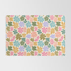 Retro Daisies - Rainbow Fun Rug Gallery Image 2