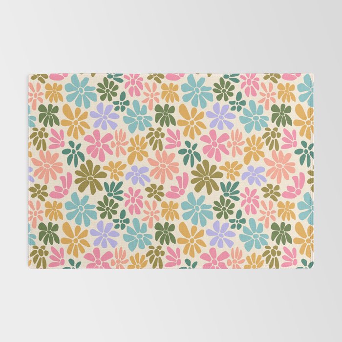 Retro Daisies - Rainbow Fun Rug Gallery Image 2