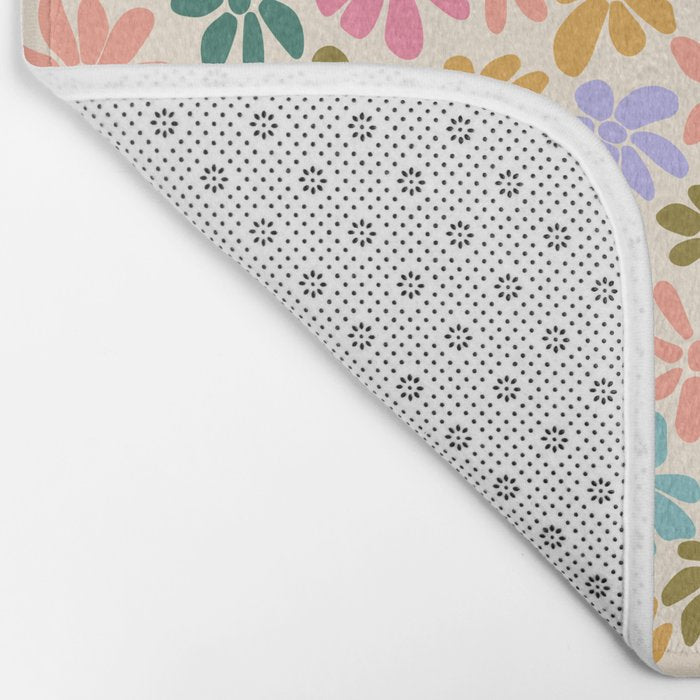 Retro Daisies - Rainbow Fun Bath Mat Gallery Image 2