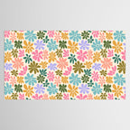 Retro Daisies - Rainbow Fun Tablecloth Gallery Image 2