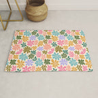 Retro Daisies - Rainbow Fun Rug Gallery Image 1