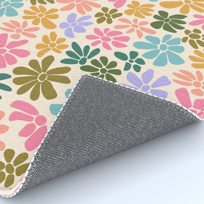 Retro Daisies - Rainbow Fun Rug Gallery Image 4
